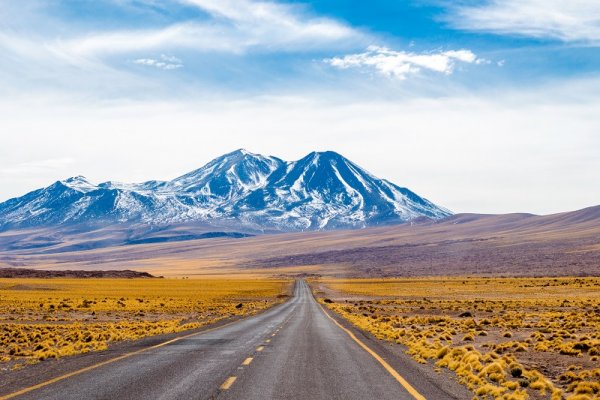 Driving to Atacama desert in Chile