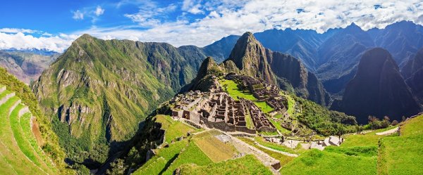 Historical landmark in Andes mountains, Machu Picchu