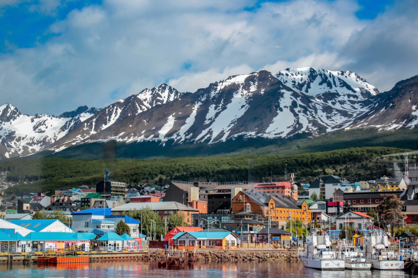 Ushuaia, the southernmost city in Patagonia, is also the most popular springboar